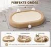 Katzen-Kratzbrett, Ovales Kratzpappe für Katzen, 2-in-1 Produktbild-Vorschau 3