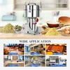A product image collage showing a grinder and its various applications. Produktbild-Vorschau