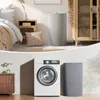 A collage showing a laundry basket in a bedroom setting and a laundry basket next to a washing machine. Podgląd zdjęcia produktu