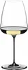A clear studio shot of a white wine glass filled with white wine, isolated on a white background. Produktbild-Vorschau