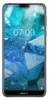 A smartphone with a blue, crystalline wallpaper displayed on the screen. Produktbild-Vorschau
