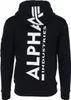 Bluza męska Alpha Industries z nadrukiem na plecach czarna Podgląd zdjęcia produktu 5