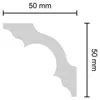 Decosa Zierprofil A50 (Sonja), 50 x 50 mm, 2 m - 01 Stück Produktbild-Vorschau 3