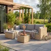 BEAUTYSOFA | SEVILLA Polyrattan Gartenlounge Beige – Produktbild-Vorschau 2