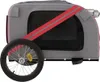 vidaXL Rimorchio per bicicletta cani rosso e grigio Tessuto Anteprima dell’immagine prodotto 6