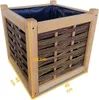 Blumentopf Rechteckig aus Weide und Holz - Pflanzgefäß für Produktbild-Vorschau 1