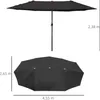 Parasol Outsunny Double 455 x 265 cm, parasol z ochroną UV Podgląd zdjęcia produktu 3