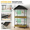 PawHut Vogelvoliere Groß Vogelkäfig mit Abnehmbar Trennwand Produktbild-Vorschau 7