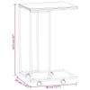 vidaXL Beistelltisch mit Rollen Weiß 40x30x63,5 cm Produktbild-Vorschau 6