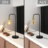ZMH lampa stołowa vintage lampka nocna czarno-złota - E27 Podgląd zdjęcia produktu 4