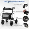 rollator a 4 ruote in alluminio, rollator pieghevole con Anteprima dell’immagine prodotto 4