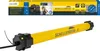 The image shows the packaging and the product itself, a yellow roller shutter motor, against a white background. Produktbild-Vorschau