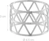 Súprava 12 krúžkov na obrúsky - kovový geometrický dizajn Náhľad obrázku produktu 3