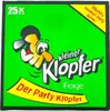 A bright green background with cartoon graphics and text advertising a party drink. Produktbild-Vorschau