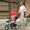 4 in 1 Baby-Dreirad Kinderdreirad Lenkstange Fahrrad Baby Produktbild-Vorschau 3