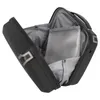 An open black cosmetic bag with a gray interior. Anteprima dell’immagine prodotto