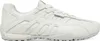 A white leather sneaker is shown from the side against a white background. Produktbild-Vorschau