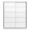 Armoire à portes coulissantes Armoire 160 cm blanc/blanc Voir les images du produit 3