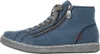 A single blue Rieker women's boot is shown against a white background. Anteprima dell’immagine prodotto