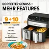 GOURMETmaxx Doppelkammer-Heißluftfritteuse 2x3,5L | Produktbild-Vorschau 2