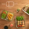 Meal Prep Boxen Glas 2 Fächer - 2er Set Glass Meal Prep Produktbild-Vorschau 5