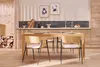 Miliboo - Design-Stuhl schwarz mit dunklem Holz WESS Produktbild-Vorschau 2
