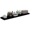 vidaXL Schweberegale 2 Stk. Hochglanz-Schwarz 120x23,5x3,8 Produktbild-Vorschau 10