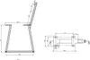 Bankkufe Etsi Trapez mit Lehne 480 mm Stahl schwarz Produktbild-Vorschau 2