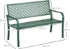 Outsunny 2-Sitzer Parkbank mit Blumenmuster Gartenbank für Produktbild-Vorschau 3