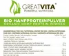 GreatVita  Hanfproteinpulver, 1000g Produktbild-Vorschau 3