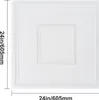 A white ceiling tile with embossed square pattern, with dimensions indicated. Anteprima dell’immagine prodotto