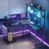 ZELURXX Scrivania da gioco a L, scrivania per computer da Anteprima dell’immagine prodotto 6