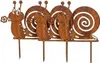 3x Edelrost Schnecke Dekofigur 20x25x1 cm – Handgefertigte Produktbild-Vorschau 1