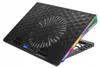 A black laptop cooling pad with RGB lighting. Podgląd zdjęcia produktu