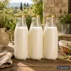 Milchflasche 1 Liter Glasflasche transparent mit 6 Flaschen Produktbild-Vorschau 4