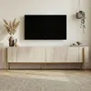 Skye Decor, mobile TV di alta qualità, travertino e oro, Anteprima dell’immagine prodotto 2