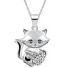 Katze mit Herz Anhänger I Echt Silber Kette Katzen-Schmuck I 50cm Produktbild-Vorschau