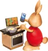Drechslerei Kuhnert - Dekofigur Ostern Stupsi im Homeoffice Produktbild-Vorschau 3
