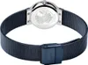 The back of a blue Bering watch with a mesh strap and a silver case. Náhľad obrázku produktu