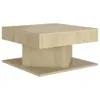 A light brown wooden coffee table with a modern, geometric design, shown against a white background. Voir les images du produit