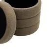 A stack of round storage ottomans. Produktbild-Vorschau