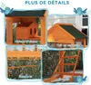 PawHut Cage à oiseaux en bois, cage perroquet, aire de Voir les images du produit 7
