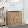 Möbel Waschbecken Schrank Massivholz Eiche 63x29x55 cm Produktbild-Vorschau 3