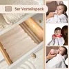 5er Set Spucktücher, 100% Baumwolle, 80x80 cm, weiß Produktbild-Vorschau 3