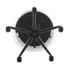 The underside of a white office chair with a black five-star base and casters is shown against a white background. Produktbild-Vorschau