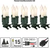 Hellum Weihnachtsbaum Lichterkette Außen, 15 weiße Kerzen Produktbild-Vorschau 2