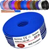 10m Aderleitung H05 V-K 1 mm² Dunkelblau-Weiß Einzelader Produktbild-Vorschau 1