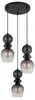 Globo Lighting Hängeleuchte Metall schwarz matt, Glas Produktbild-Vorschau 1