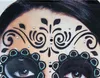Halloween Gesichts-Tattoo "Skelett" | Schwarz Glitzer Produktbild-Vorschau 8