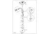 Diagram showing the assembly of a floor lamp. Anteprima dell’immagine prodotto